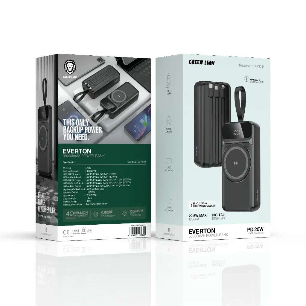 Green Lion Everton 30000mAh PD 20W Power Bank